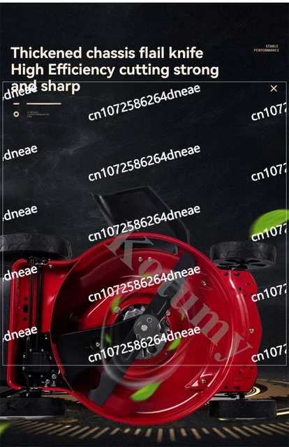 225CC 7 Speed Adjustment High Wheel RWD 3-in-1 Walk Behind Self Propelled Lawn Mower 5