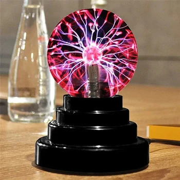 Lampe boule de Plasma magique 3/4/5/6 pouces, veilleuse d'ambiance LED uniquement en verre sensible au toucher, lumière Plasma, décoration de chambre à coucher, cadeaux pour enfants