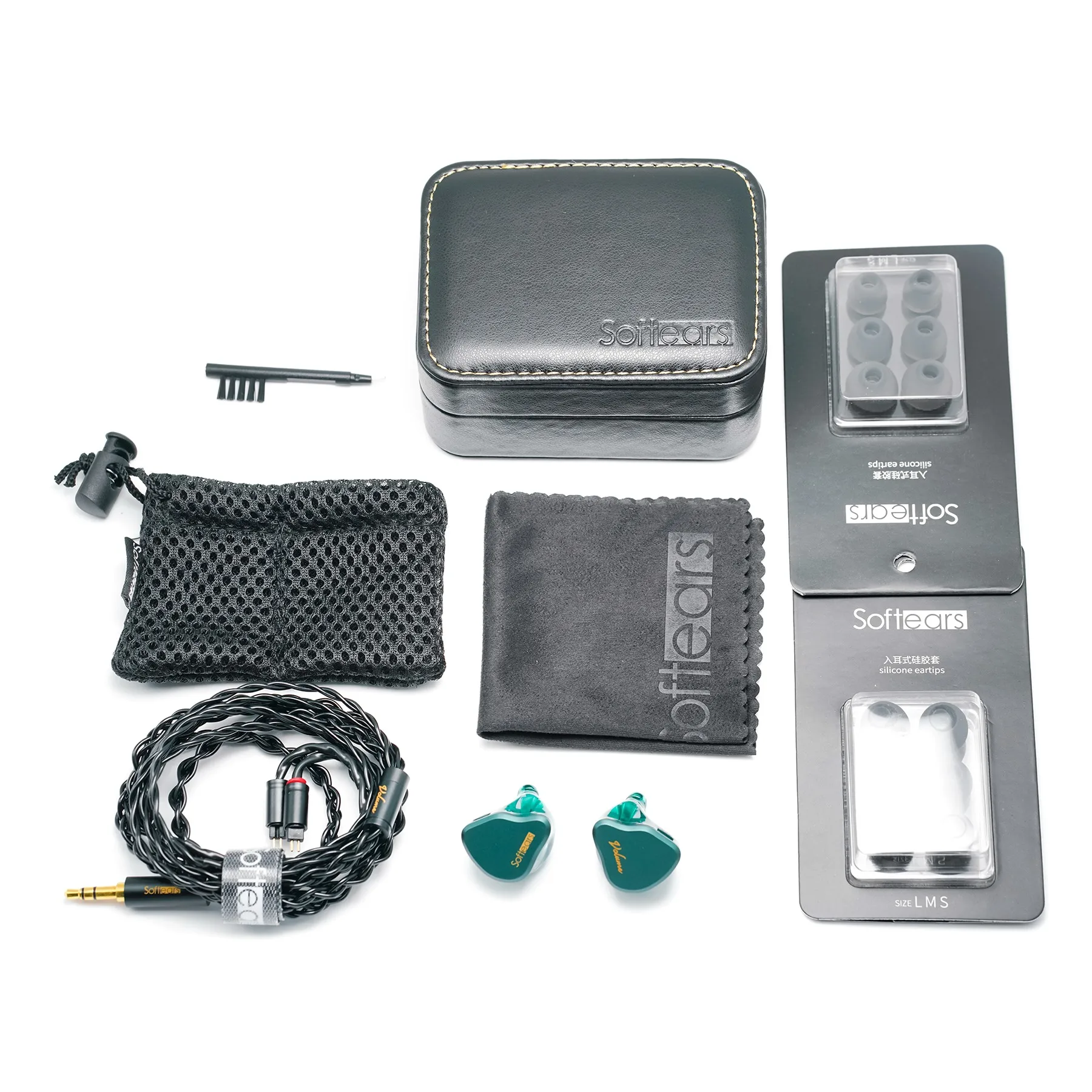 Softears Volume Triple-driver Hybrid Earphones 1DD + 2BA Hybrid Driver IEMs Audiophile Headphones with 2Pin 0.78 Cable 3.5mm 6