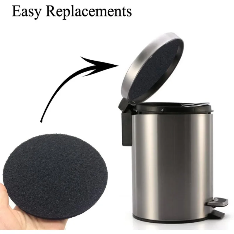 6.7inch Charcoal Filters for Kitchen Compost Bin Pail Replacement Filter Countertop Home Bucket Refill Sets, Round