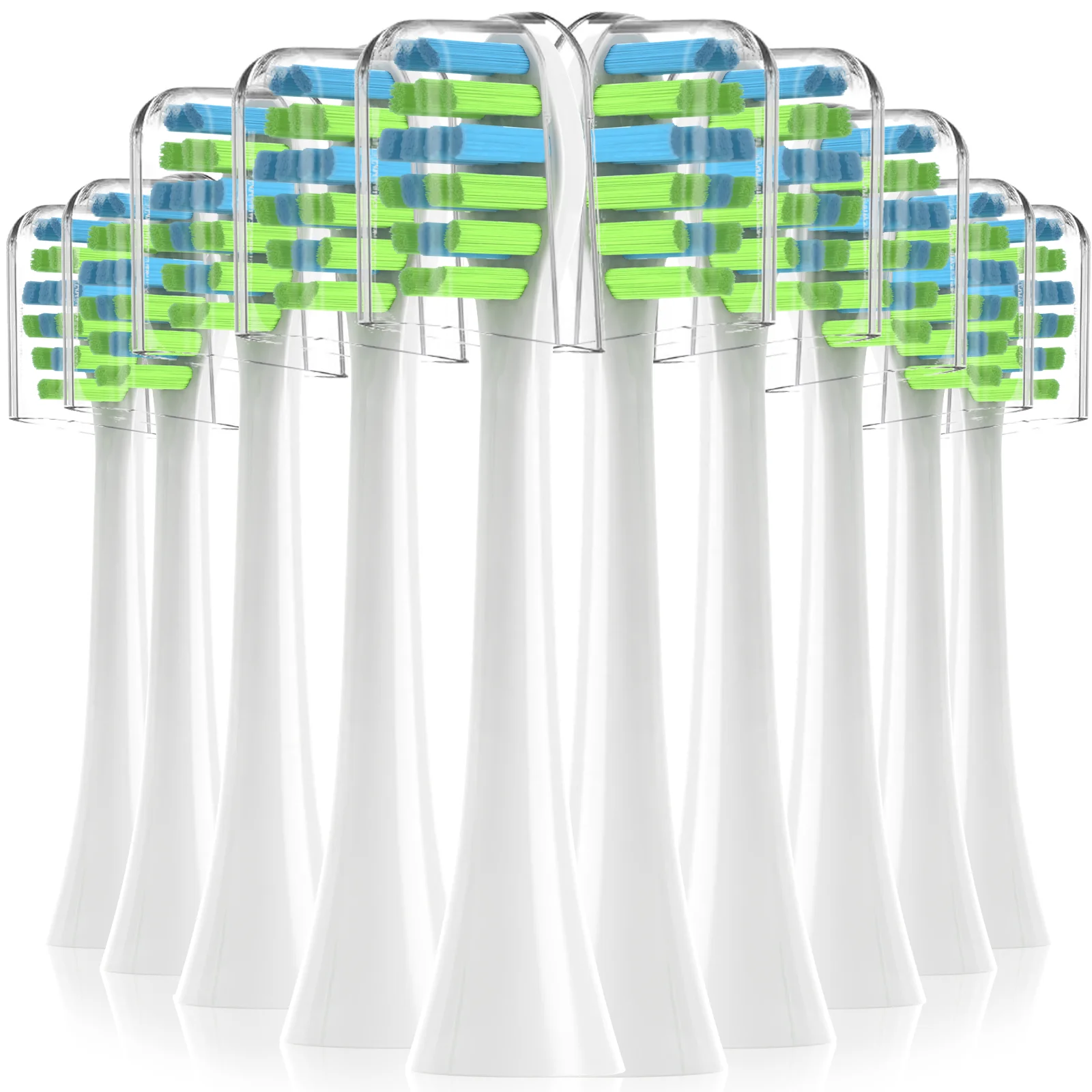 Replacement Toothbrush Heads with Covers for 7am2m AM101/AM105 Electric Toothbrush,10 Pack 2