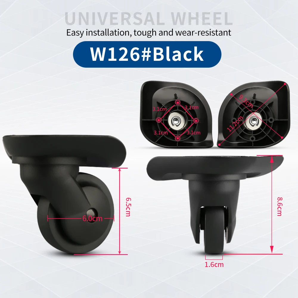 A35 A38 A52 A53 2er-Set, 4er-Set Trolley-Koffer Universalrad Kofferzubehör Reisekoffer-Rollen Reparatur Geräuschloses Rad – Detail 6