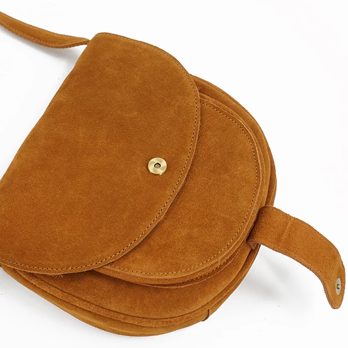 Women Genuine Leather Suede Pouch Saddle Bag Retro Boho Ibiza Gypsy Hippie Ethnic Cute Phone Medium Side Sling Shoulder Bag