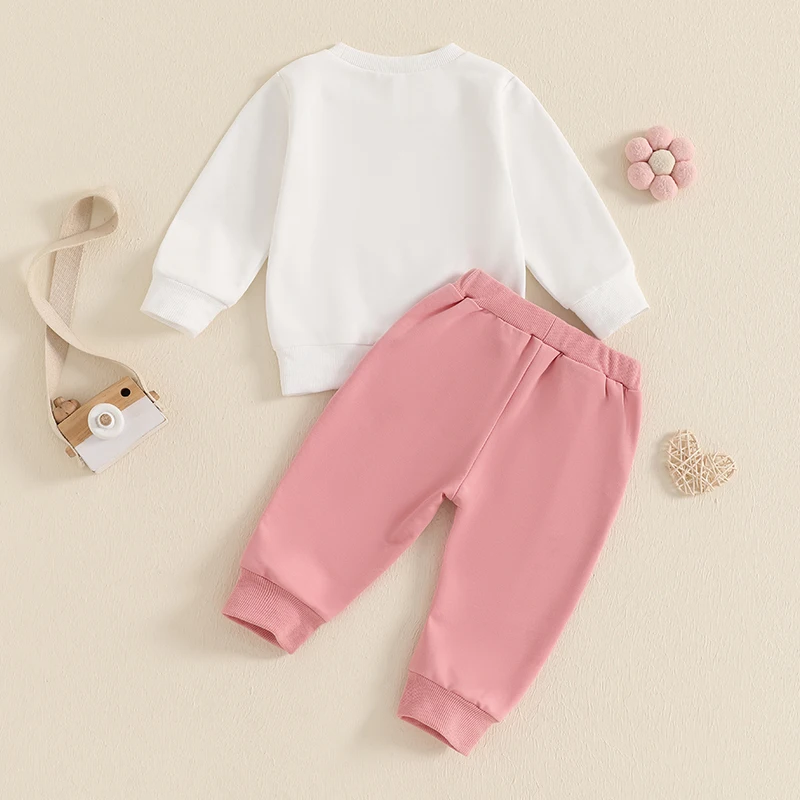 Toddler Girl Valentine's Heart Print Outfit 5