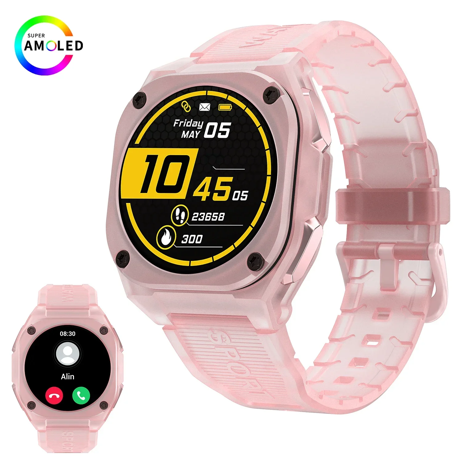 2026 Fashion Smartwatch,Full Touchscreen,Answering,Music Control/Multiple Dials/Calendar/Weather Forecast,For Iphone & Android 1