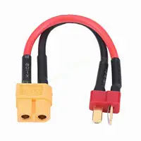 14AWG XT60 Female to Deans T-Plug Male Adapter Connector Cable for Lipo Battery RC Quadcopter FPV Car Boat Drone 1