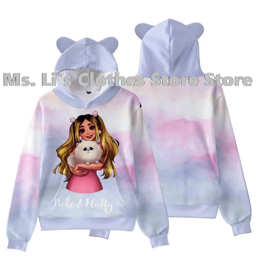 Children Clothing Rebekah Wing Merch Beki Fluffy 3D Boy girls kids Hoody Cat Ears Hooded Sweatshirts Streetwear Kids ClothES