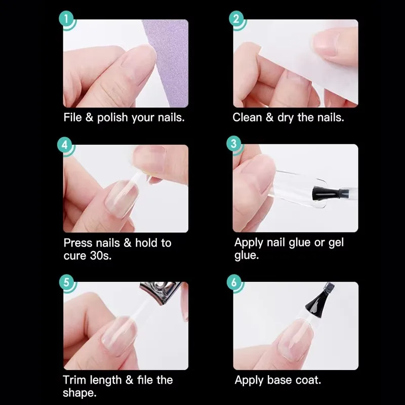 120개 풀커버 프레스온 네일 팁 스틸레토 하이힐 아몬드 코핀 프렌치 페이크 소크오프 젤 네일 익스텐션 팁