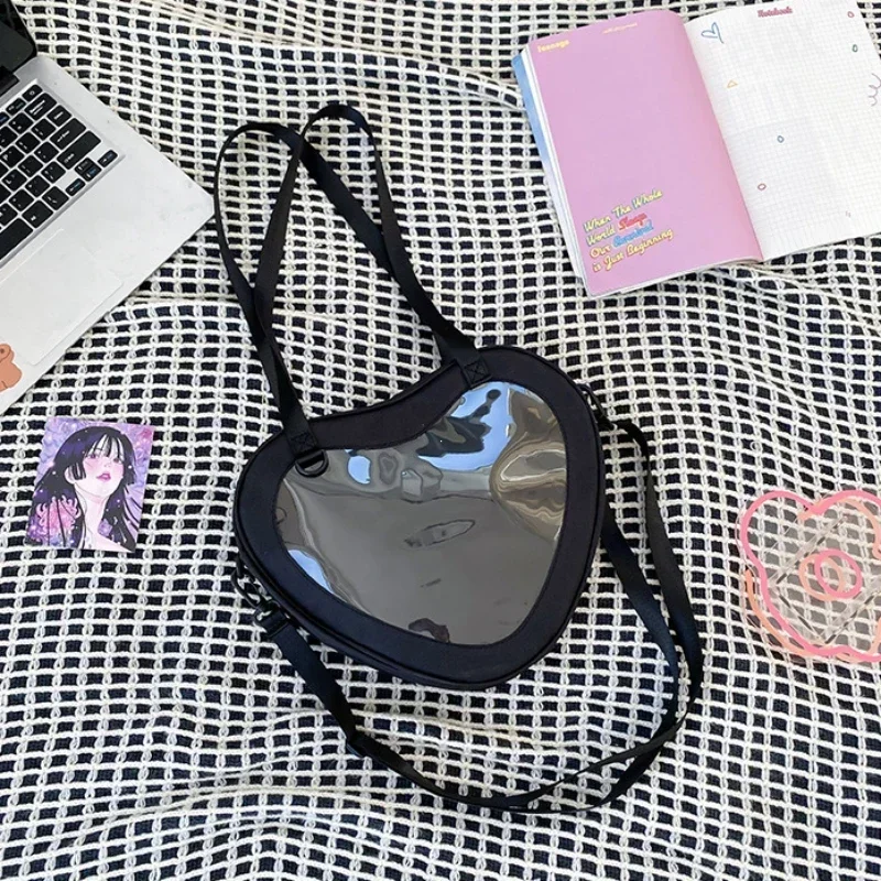 Love Heart Design Itabag Women 2026 New Transparent Crossbody Bags Girls Purses and Handbags Ita Bag for Girls JK Uniform Bag