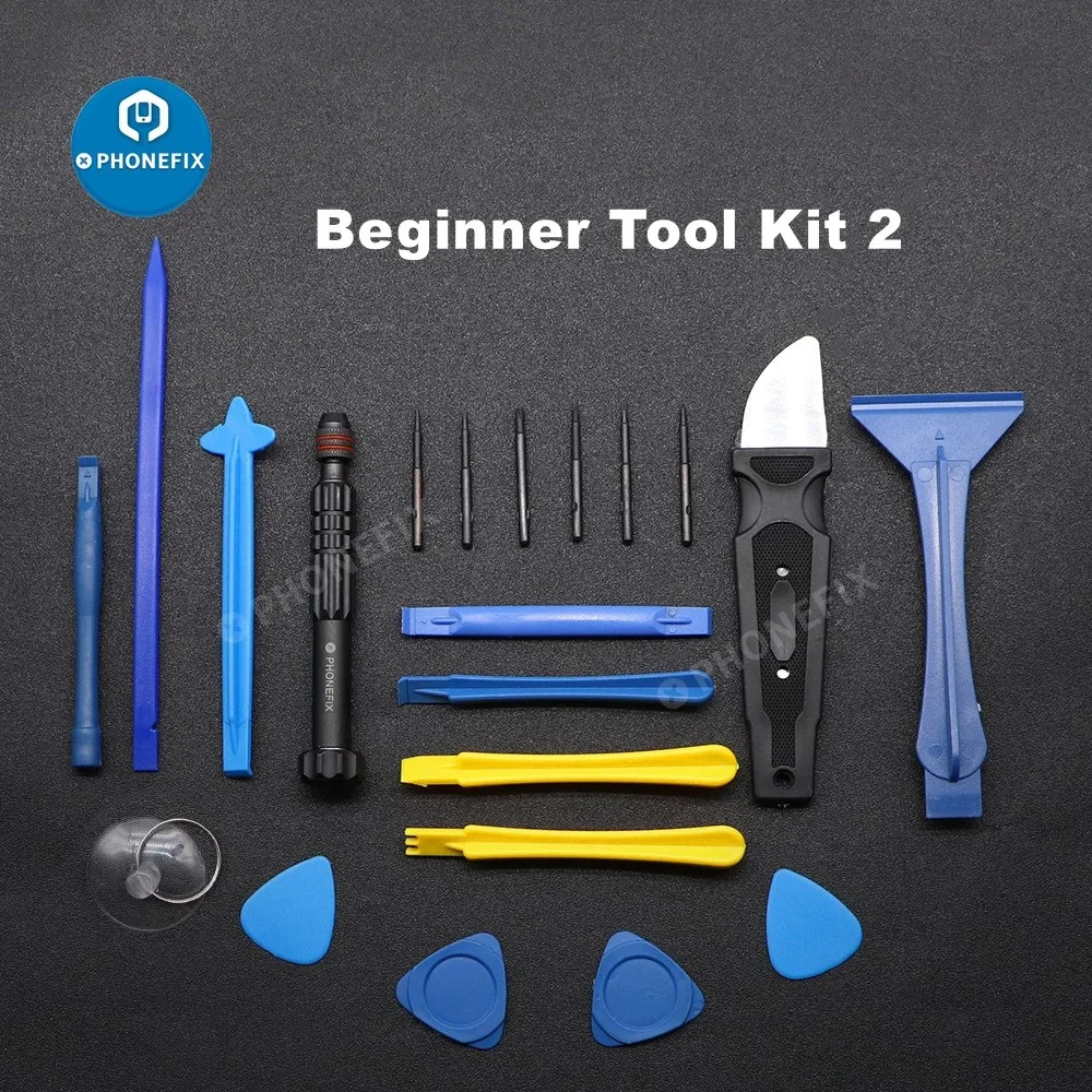 Ultimate Phone Repair Tool Kit with Suction Cup, Tweezer, Pry Opener, Battery Removal, and Precision Screwdrivers