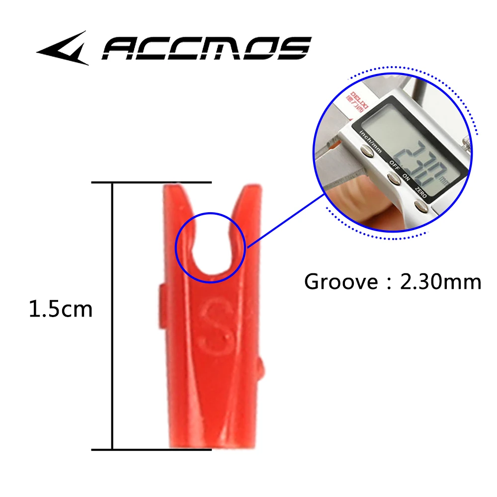 36pcs Arrow Pin Nocks Size S Arrow Nock +Aluminum Pin For ID 3.2 mm 4.2 mm 6.2 mm Carbon Arrow Shaft DIY Archery Accessories 4