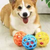 Dog Toy Ball, Pet Boredom Relief Bell Ball, Interactive Play Toy for Dogs, Fun Chew Ball with Bell 2