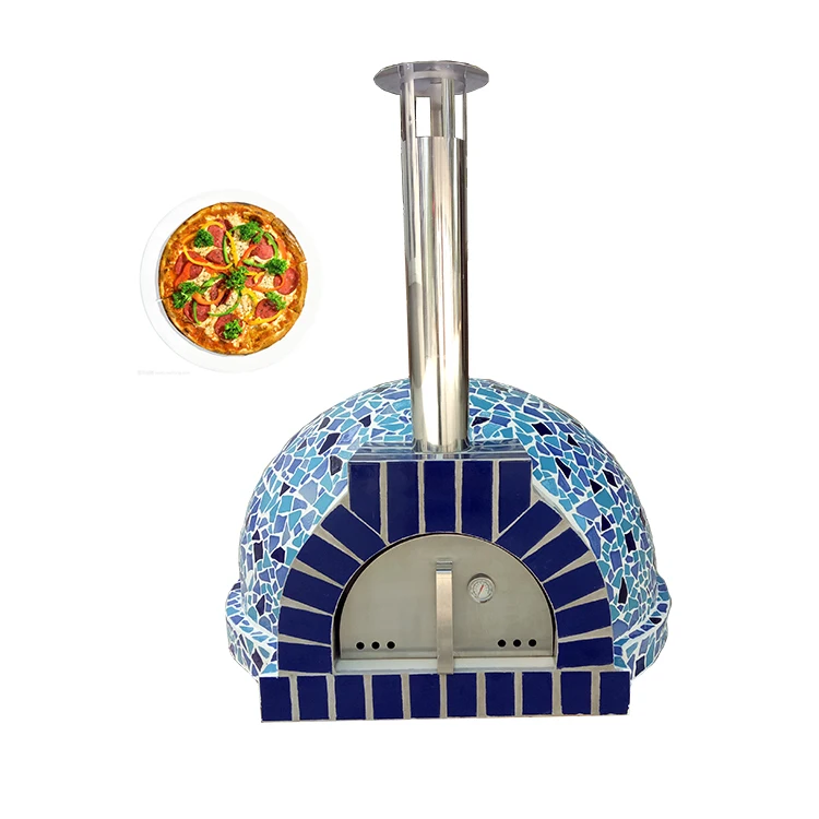 Mosaic Outdoor Pizza Oven Big Round Table Top Pizza Wood Oven Dome Charcoal Simple Operation Wood Fired Pizza Oven hkidiste face detection 8ch 4k nvr cctv security kit system 8mp outdoor email aler dome poe ip camera video surveillance set 4tb