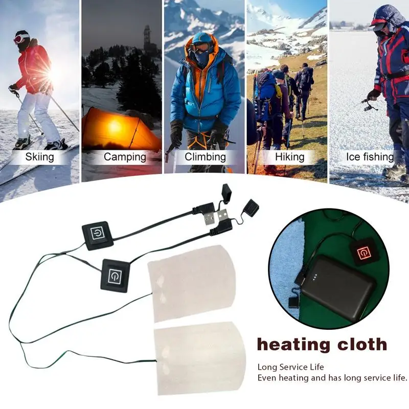 2PCS Socks Boot Heating Pad With 3 Gears Waterproof Warm Heated Pad For Winter Heating Insoles For Skiing Cycling Fishing Camp