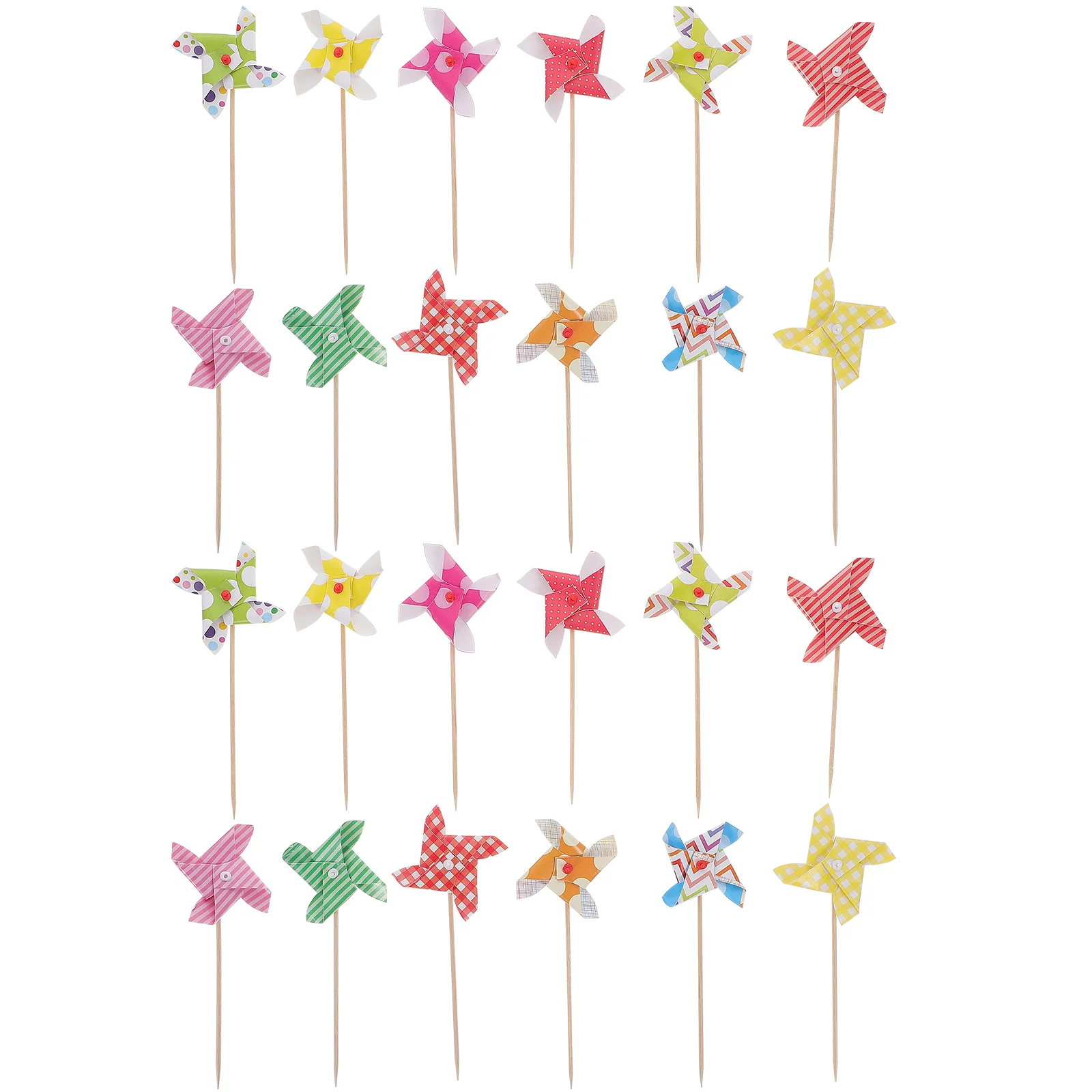 

Windmill Topper Cake Paper Cupcake Birthday Pinwheel Decorations Mini Picks Toppersshower Baby Pick Handmade Inserts Craft