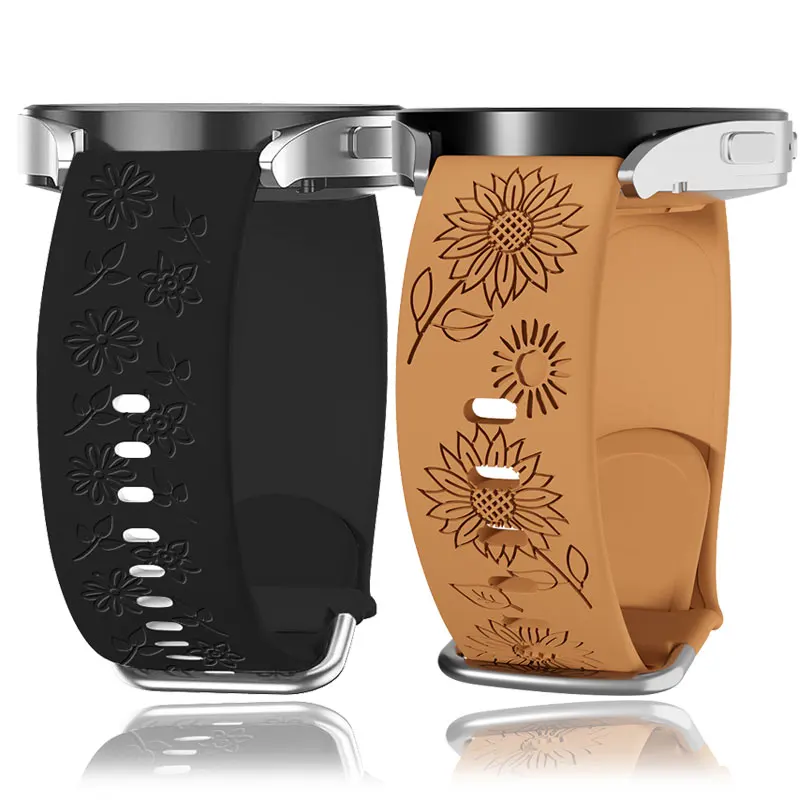 Sunflower Engraved Silicone Band - Universal Fit