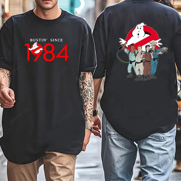 Maglietta Uomo Ghostbusters – Logo Originale, Nero, Taglie Forti Fino Alla 7XL - 3