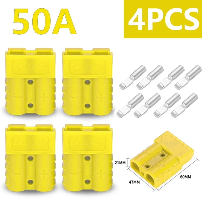 Keisnoaja 4PCS 50A Anderson Plug, 12V-36V Battery Quick Connect Wire