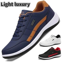 New Leather Men's Shoes, Sports Shoes, Fashion, Brisk Walking, Luxury Shoes, Breathable, Anti Slip, Casual Vulcanized Shoes38-46