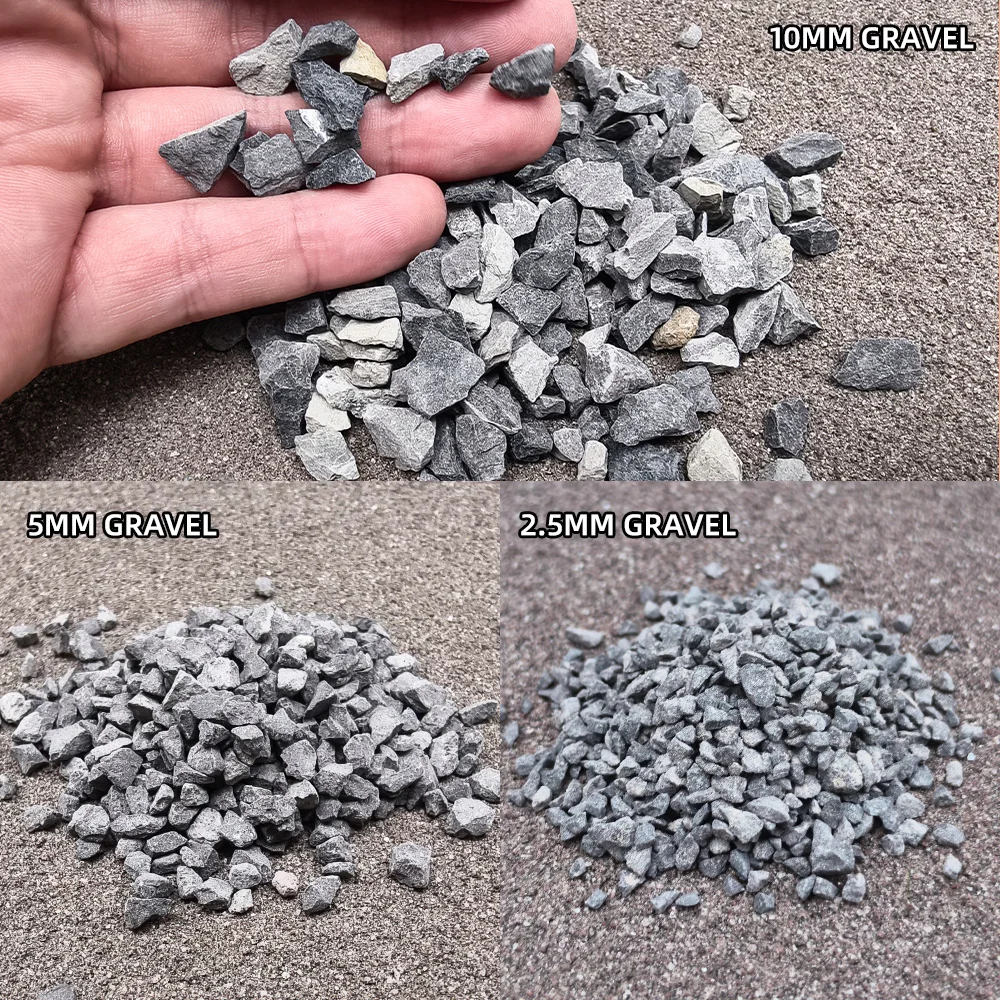Realistische Kies-Miniatur-Bodensets mit natürlichen Felsen für die Herstellung von DIY-Modellen/Eisenbahnlandschaften/Dioramas/Eisenbahnlandschaften/Dekoration – Detail 1