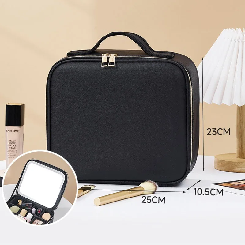 LED Cosmetic Case with Lights and Mirror Cosmetic Bag Large Capacity Premium Feeling Cosmetic Bag Luxury makeup bag 5
