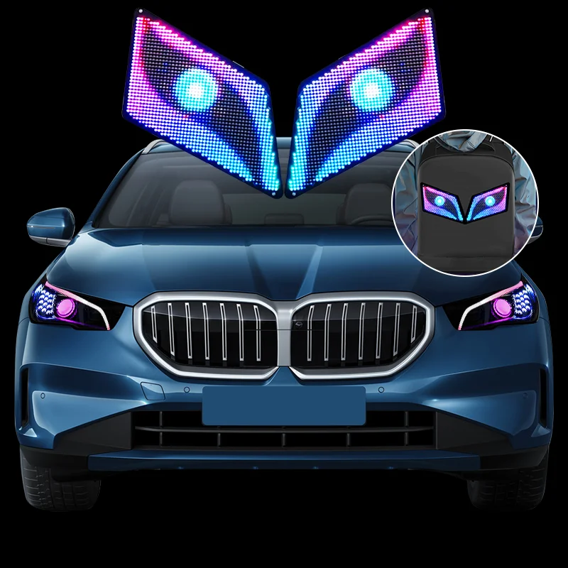 스마트 앱 프로그래밍 가능 LED 눈 디스플레이 스크린 패널, RGB 컬러 눈 애니메이션 디스플레이, PCB 보드, 가방용 자동차 LED 배낭 광고판