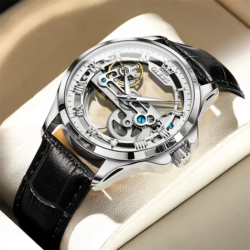 OLEVS ماركة رائجة البيع الهيكل العظمي الجوف جلدية...