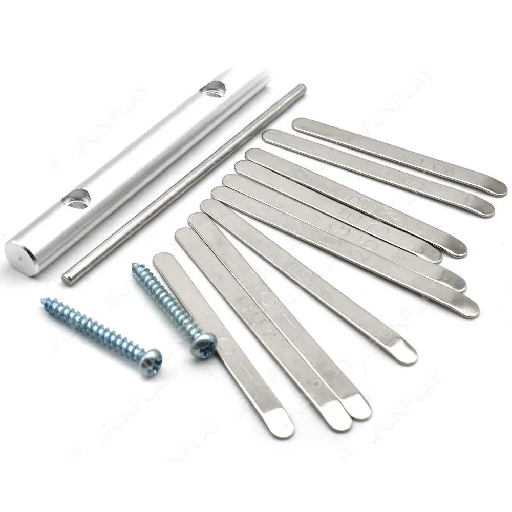 12Set 10 Key Kalimba Mbira DIY Steel Keys Thumb Piano Keyboard Music Replacement Parts Accessories
