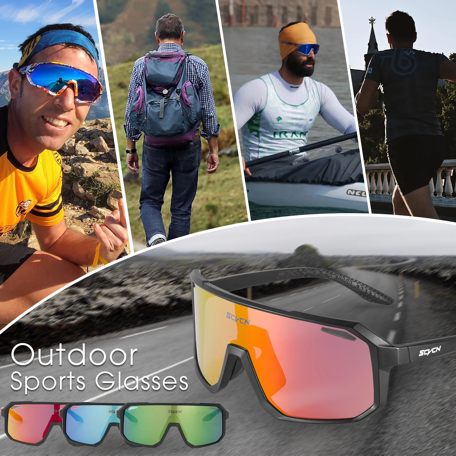 cycling sunglasses SCVCN Cycling Glasses Cycling Sunglasses Photochromic UV400 Bicycle Eyewear Sports MTB Outdoor Bike Goggles Sunglasses Eyepieces