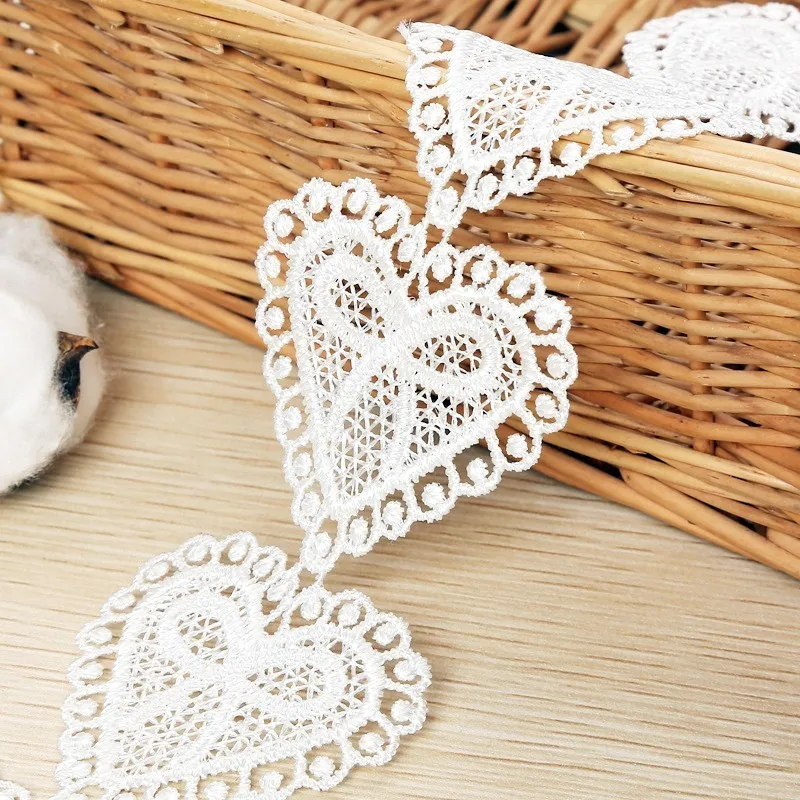 Lace Accessories Clothing Accessories Lace Sewing Supplies Lace Trim edge Embroidery heart Butterfly diy for children's wear 1 Yard/lot