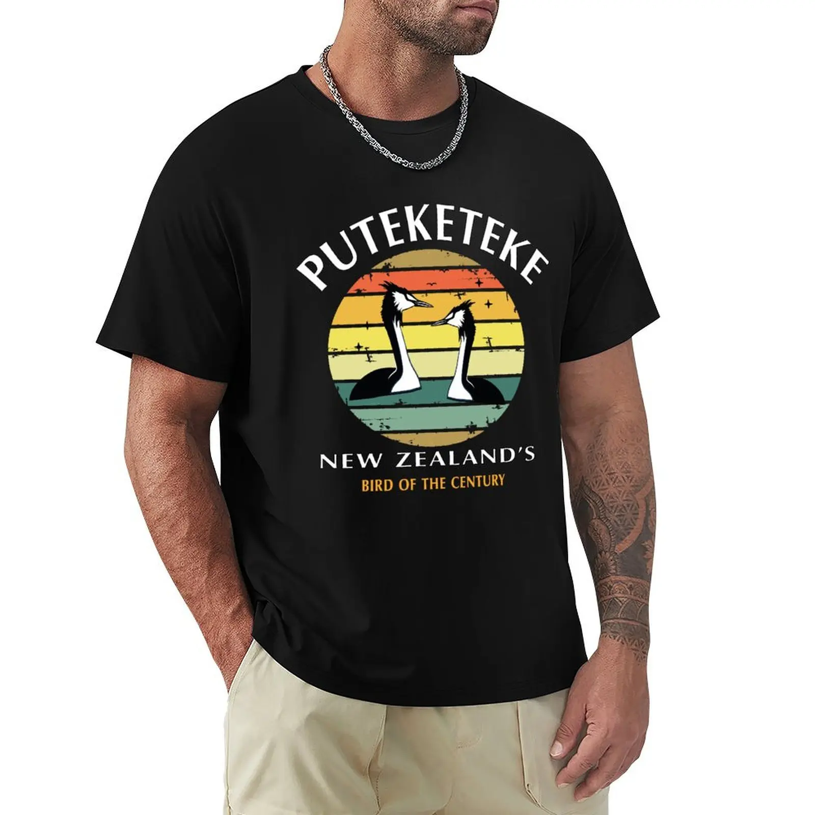 

Funny Puteketeke: New Zealand's Bird of the Century Funny Tee T-Shirt boys whites vintage clothes men t shirt