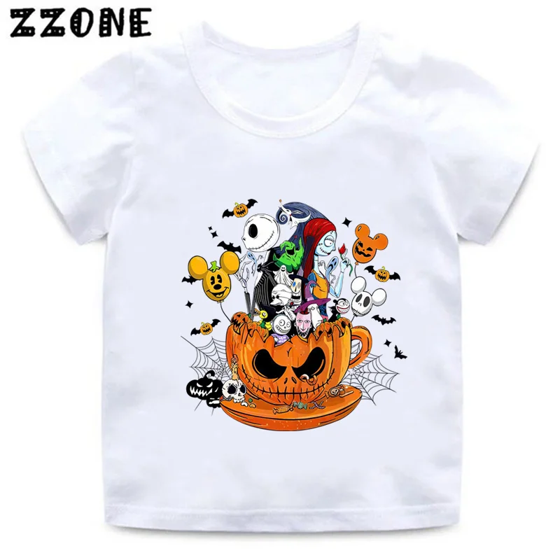 The Nightmare Before Christmas Jack Skellington Halloween Print Kids T-Shirts Funny Girls Clothes Boys T shirt Baby Tops,ooo5901 3