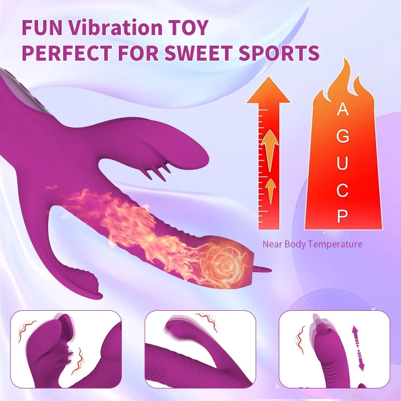 Swing Telescopic 10-Frequency Vibrator Clitoris Nipple Stimulator G-Point Massager Female Heating Masturbator Sex Toys 18+