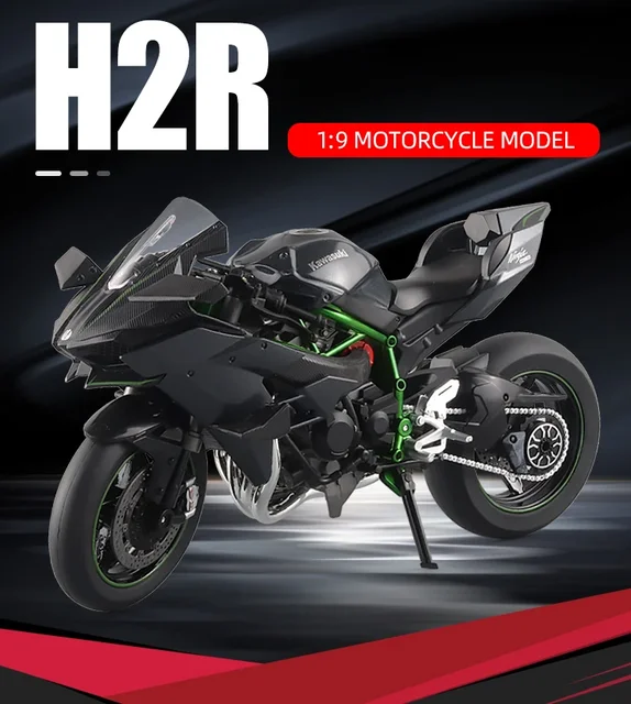 1:9 Scale Kawasuki H2R Alloy Motorcycle Model Lights