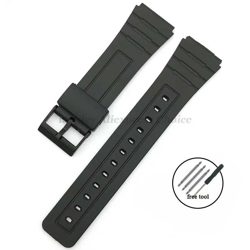 Silicone Watch Strap - 18mm Soft Men's Wrist Bracelet