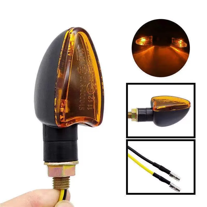 Motorcycle Turn Signal Light 12V 10mm Halogen Turn Signal Motorcycle Blinker Lamp for Honda for YAMAHA Scooter Cafe Racer