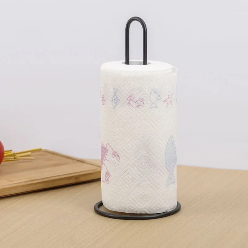 Stainless Steel Kitchen Roll Paper Towel Holder Bathroom Tissue Stand Silver Napkins Rack Home Kitchen Storage Accessories paper towel holder paper towel rack tissue holder
