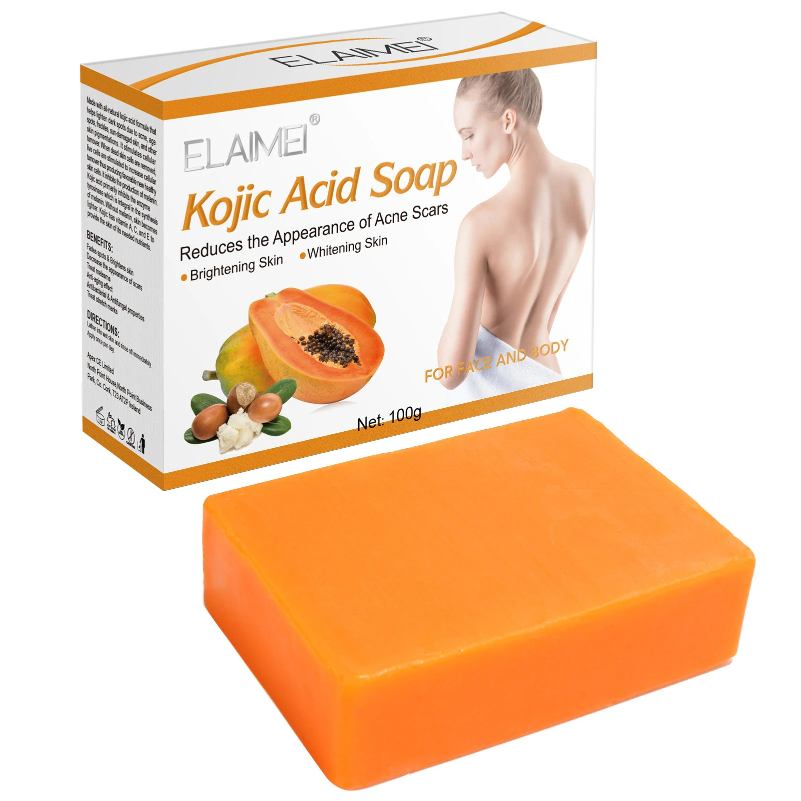 hipoteca solo palanca Kojic jabón para aclarar la piel, 100g, extracto de Papaya, aceite  esencial, jabones de baño, eliminador de manchas oscuras| | - AliExpress