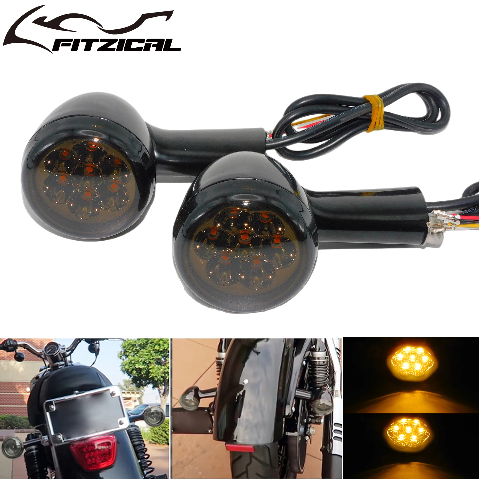 

Motorcycle Rear LED Running Brake Lights Long Bracket 4 Wire Indicate Light For Harley Sportster XL883 XL1200 Roadster 1992-2022