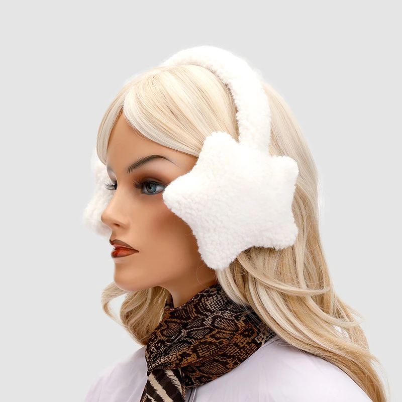 Cute Stars Soft Plush Warmer Earmuff Earflap Winter Outdoor Cold Protection Ear-Muffs Ear Cover Gift