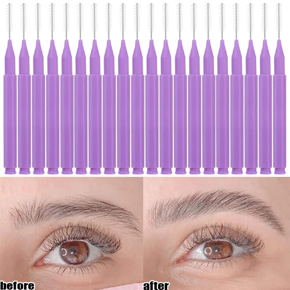 Portable Mini Eyebrow Brushes Disposable Eyelash Brow Lifting Brush Applicators Lash Extension Comb Beauty Makeup Tools