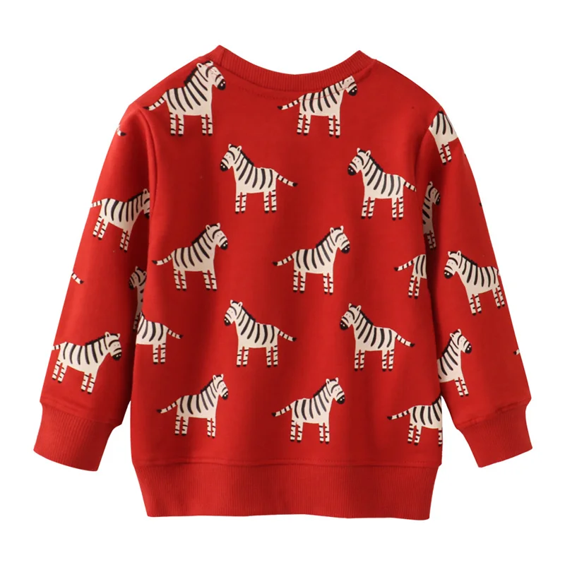 Jumping Meters 2-7T Animals New Arrival Zebras  Boys Girls Sweatshirts Autumn Spring Kids Clothes Hot Selling Shirts Tops Baby