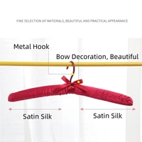 1PC Satin Padded Clothes Hanger Silk Wrapped Coat Rack Wrinkle Non-slip Coat Hanger Dress Clothes Sponge Hanger 2