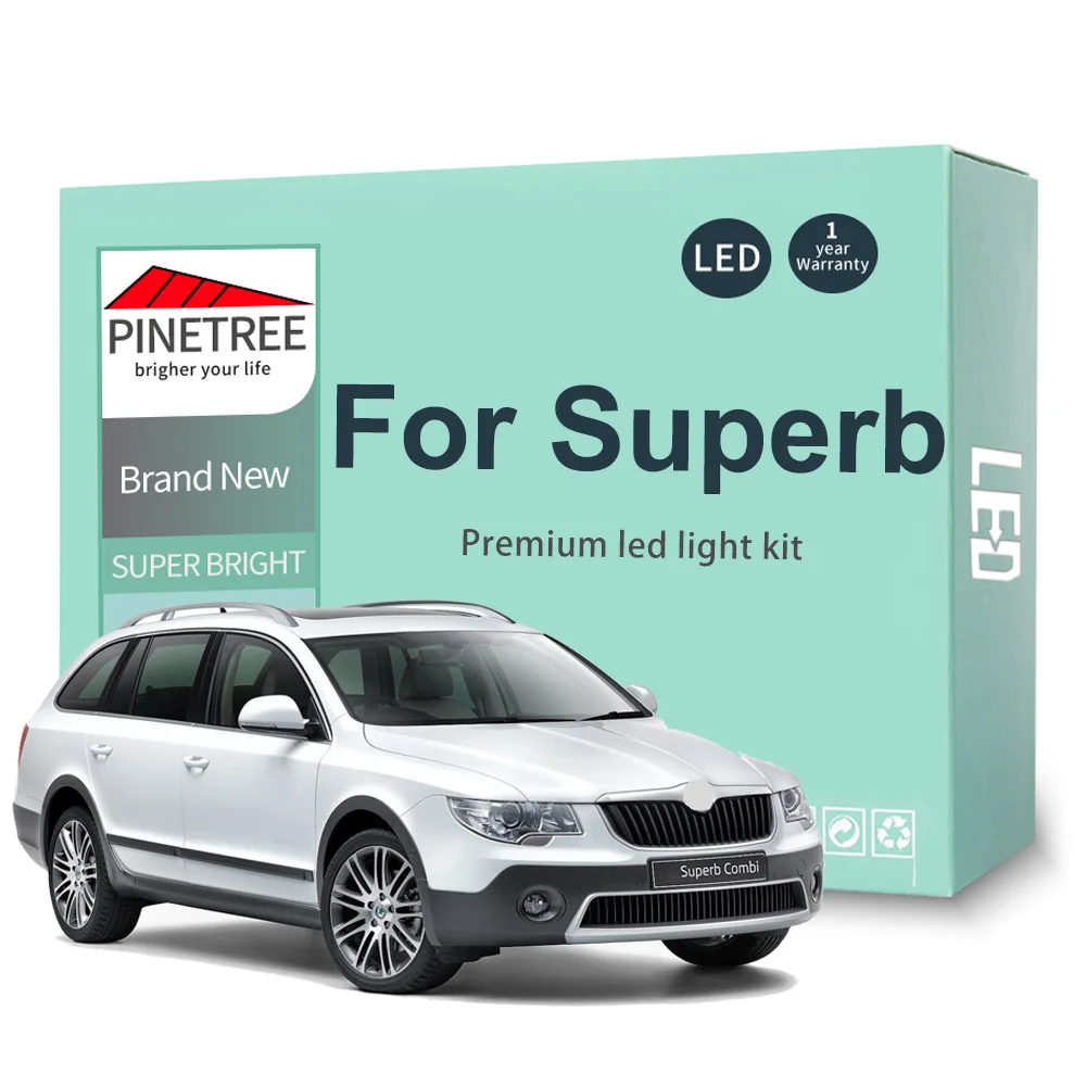 LED Footwell Lights For Skoda Superb 2008 Onwards - 18 LED Canbus Error-Free Pair, Xenon White