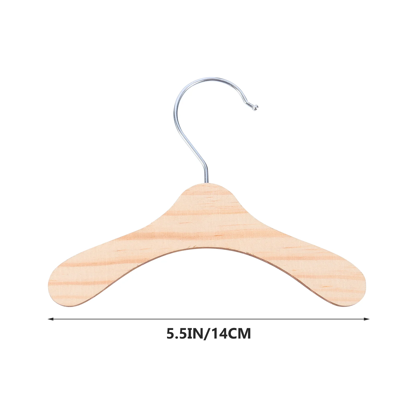 

10 Pcs Pet Hanger Furniture Costume Rack Apparel Hangers Wooden Clothes Stainless Steel Dog Baby Supplies