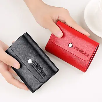 جديد مكافحة سرقة معرف حامل بطاقة الائتمان موضة المرأة 24 فتحات بت سليم بولي Leather حافظة جيب جلدية محفظة محفظة للنساء الرجال 4