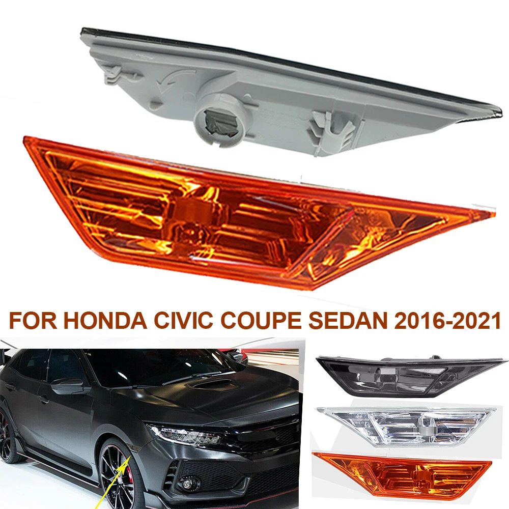 Switchback LED Bumper Side Marker Lights For Honda Civic 2016-2021 – Dynamic Sequential Turn Signal