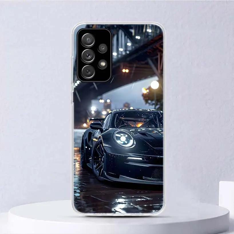 Men's Sports Car Soft Phone Case - Sleek Design for Samsung Galaxy Series