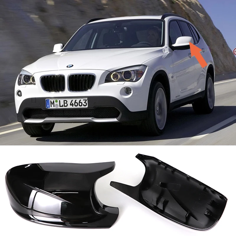 High Quality 2pcs M Style Black Side Mirror Covers Replacement For BMW