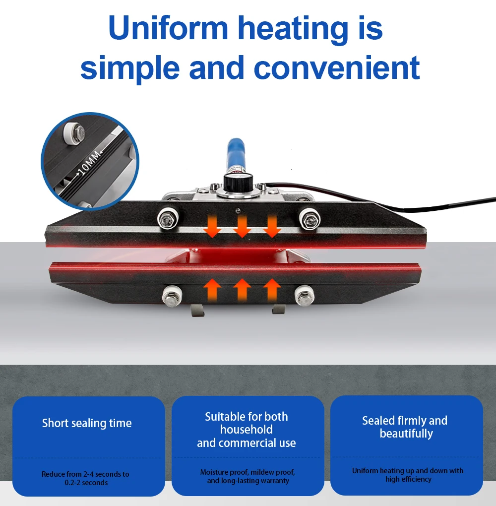 High Power Sealing Machine Handheld Portable Sealer Tool Clamp Labor-saving Top